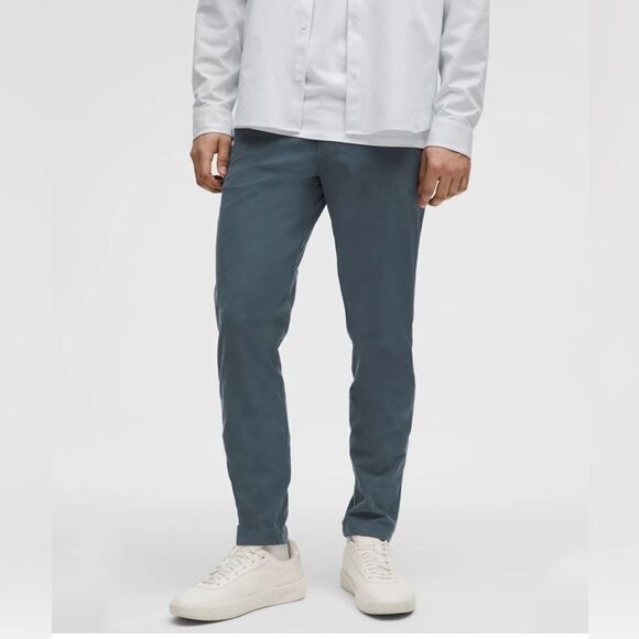 Lululemon ABC Slim-Fit Pants Men 31x 31 Iron Blue Utilitech Stretch Comfort - Picture 1 of 9